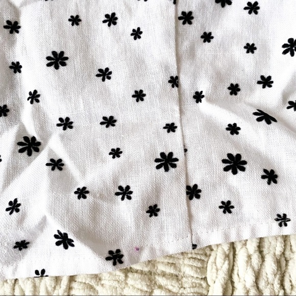 Bec + Bridge Petite Fleur Linen Crop Top Ivory Black US 8 NWT - Picture 3 of 7